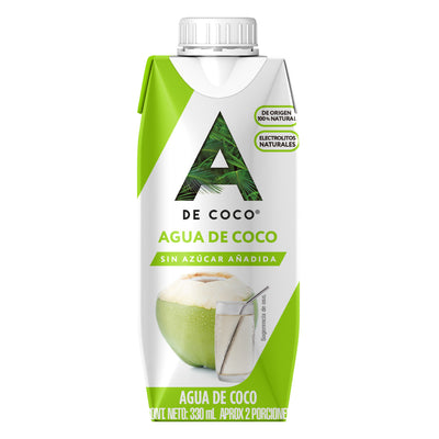 Agua de Coco 330 ML 100% Natural, Paquete de 12