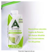 Agua de Coco 330 ML 100% Natural, Paquete de 12