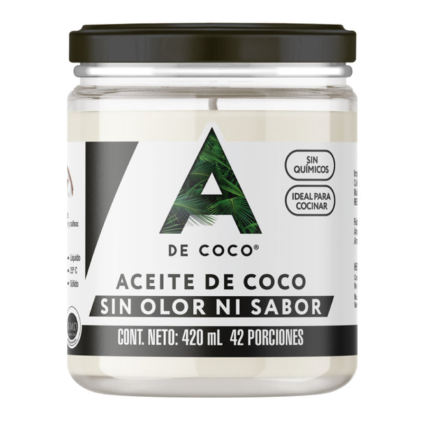 Aceite de Coco sin Sabor y sin Olor 420 ml.