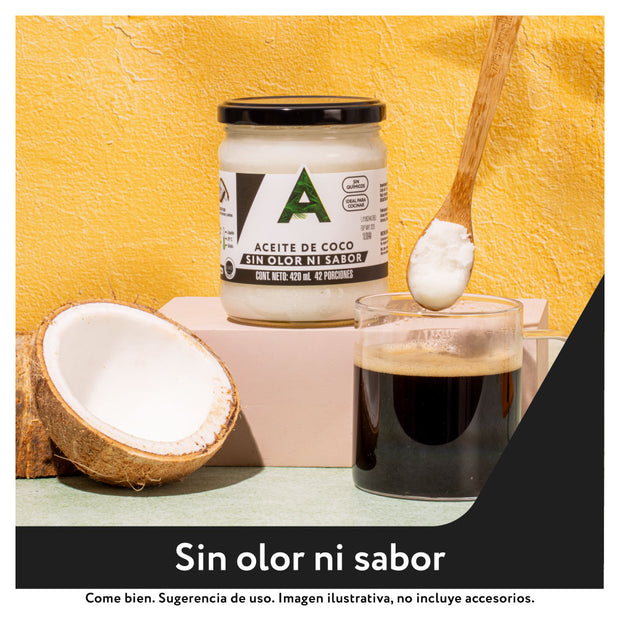 Aceite de Coco sin Sabor y sin Olor 420 ml.