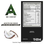 Aceite de Coco sin Sabor y sin Olor 420 ml.