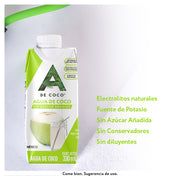 Agua de Coco 330 ML 100% Natural, Paquete de 12