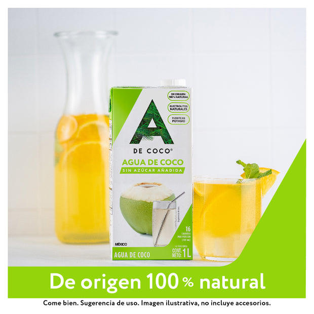 Agua de Coco 1L 100% NATURAL - Paquete de 12