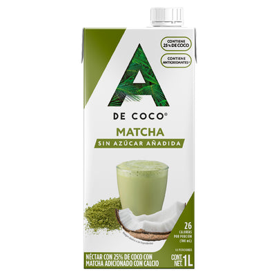 Néctar con 25% de Coco con Matcha 1L - Paquete de 12