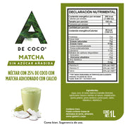 Néctar con 25% de Coco con Matcha 1L - Paquete de 12