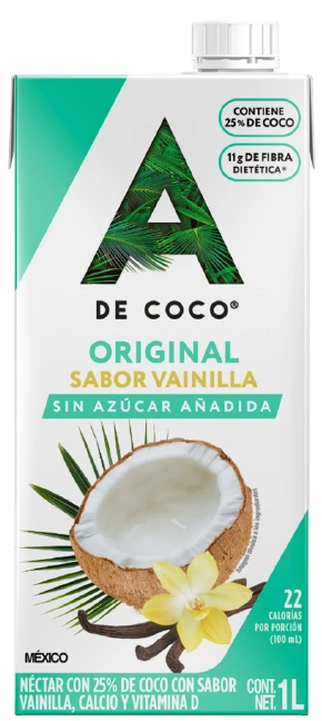 Néctar con 25% de Coco Original sabor Vainilla 1L